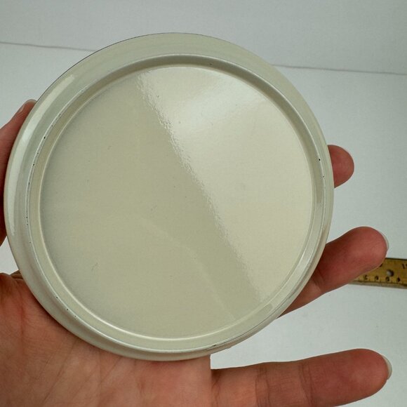 Vtg Single Round Coaster Holiday Christmas Gold Metallic‎ Tree w Candles Plastic - Picture 6 of 11